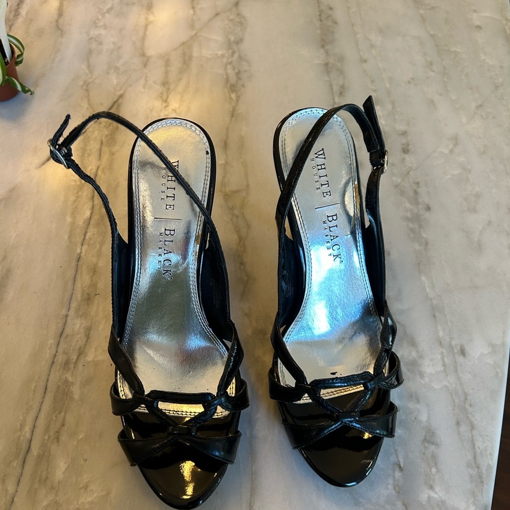 White House Black Market black patent leather 4inch heels